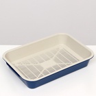 Туалет средний с сеткой 36×26×6.5 см, синий/бежевый - Фото 4