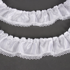 Тесьма белая атлас с кружевом 6 см, в упаковке 10 метров - Фото 2