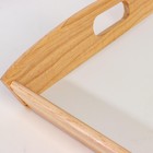 Поднос деревянный для завтрака "КЛАКК", каучуковое дерево, 38x58 см - Фото 2
