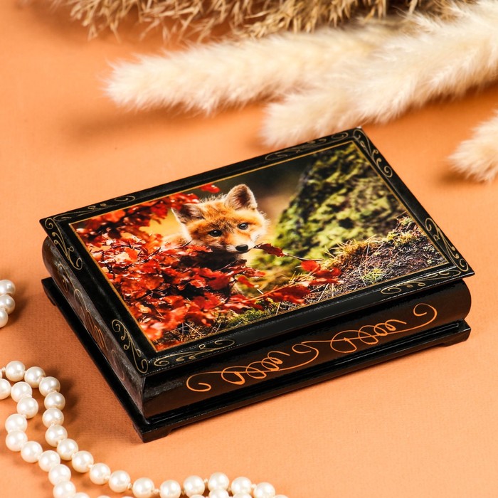 Шкатулка «Животные», 10×14 см, лаковая миниатюра, микс - Фото 1