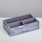 Ящик деревянный 34.5×20.5×10 см подарочный комодик, состаренный - фото 9207995