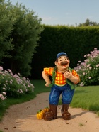 Садовая фигура из полистоуна «Дачник», 54×23×36 см - Фото 3