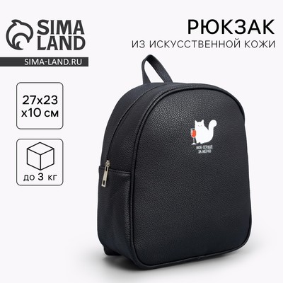 Рюкзак школьный из искусственной кожи «Моё сердце замерло» 27×23×10 см