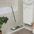 Швабра для мытья пола плоская Доляна, окрашенный телескопический черенок, микрофибра букля, 42×12×73(124) см - Фото 5