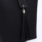 Сумка-тоут L-Craft на молнии, наружный карман, цвет чёрный - Фото 4
