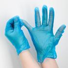Перчатки виниловые A.D.M., размер M, 100 шт/уп, цвет голубой - Фото 2
