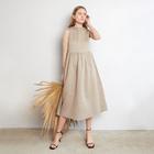 Платье летнее женское MINAKU: Cotton collection, цвет бежевый, размер 46 - Фото 6