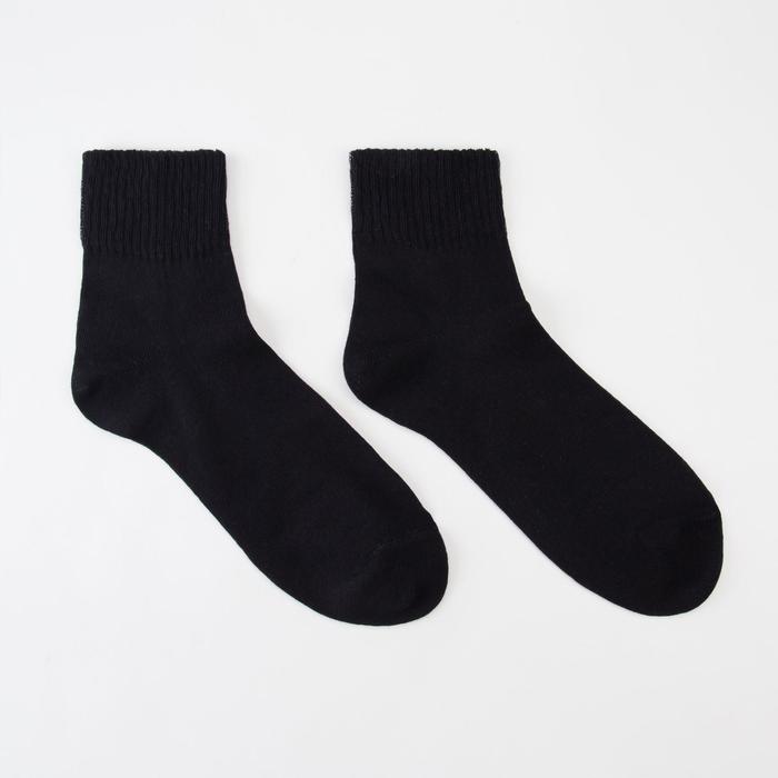Носки женские, цвет чёрный, размер 23 - Фото 1