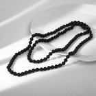 Бусы шар №8 «Агат чёрный», 120см - Фото 1