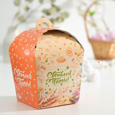 Пасхальная подарочная коробочка «Светлой Пасхи с вербой!», 17×17×26 см