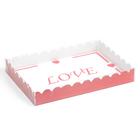 Коробочка для печенья с PVC крышкой "С любовью", 22 х 15 х 3 см - фото 318487475