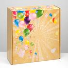 Подарочная коробка "С шариками", крафт, 28,5 х 9,5 х 29,5 см - Фото 1