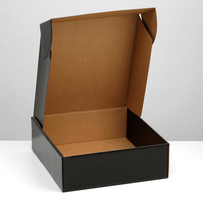 Подарочная коробка "100% Мужик", чёрный, 28,5 х 9,5 х 29,5 см - фото 1885136361