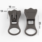 Бегунок автоматический для молнии «Трактор», №8, 10 шт., цвет чёрный никель - Фото 2