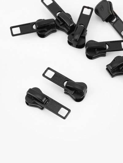 Бегунок для молнии «Трактор», №5, 10 шт., чёрный