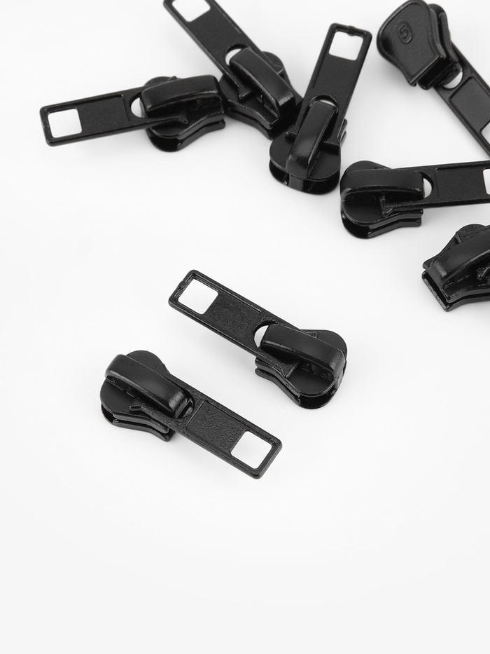 Бегунок для молнии «Трактор», №5, 10 шт., чёрный - Фото 1