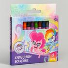 Восковые карандаши, набор 12 цветов, высота 8 см, диаметр 0,8 см, My Little Pony - фото 8193169