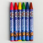 Восковые карандаши, набор 6 цветов, высота 8 см, диаметр 0,8 см, Щенячий патруль - фото 9437041