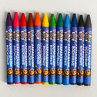 Восковые карандаши, набор 12 цветов, высота  8 см, диаметр 0,8 см, Щенячий патруль - фото 8193176