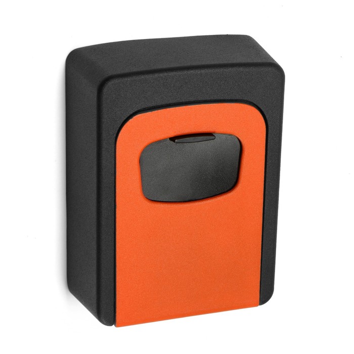 Сейф-ключница кодовая ТУНДРА, металлическая , усиленная, оранжевый - фото 1905760816