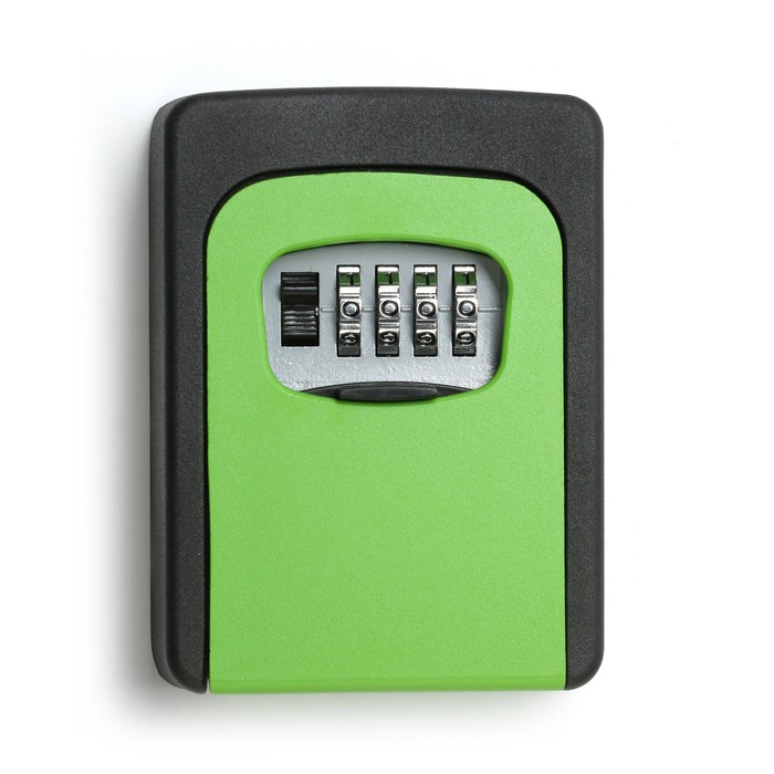 Сейф-ключница кодовая ТУНДРА, металлическая , усиленная, зелёный - фото 1873289200