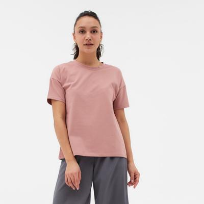 Футболка женская Basic line, пыльно-розовый, размер 44