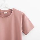 Футболка женская Basic line, цвет пыльно-розовый, р-р 54 - Фото 6