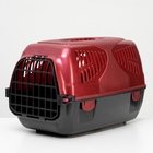 Переноска для животных "Сириус", 33,5 х 31 х 50 см, красный перламутр - Фото 3