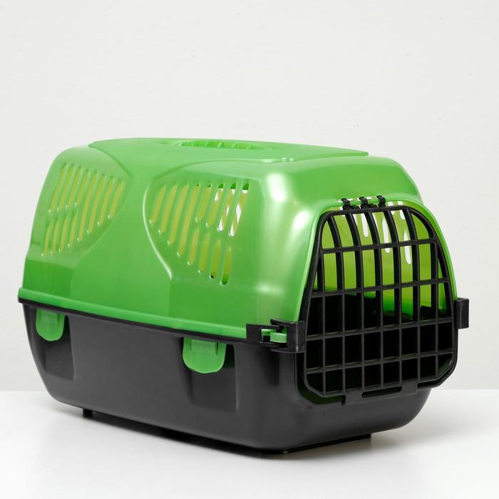 Переноска для животных "Сириус" 33,5 х 31 х 50 см, зеленый перламутр - Фото 1