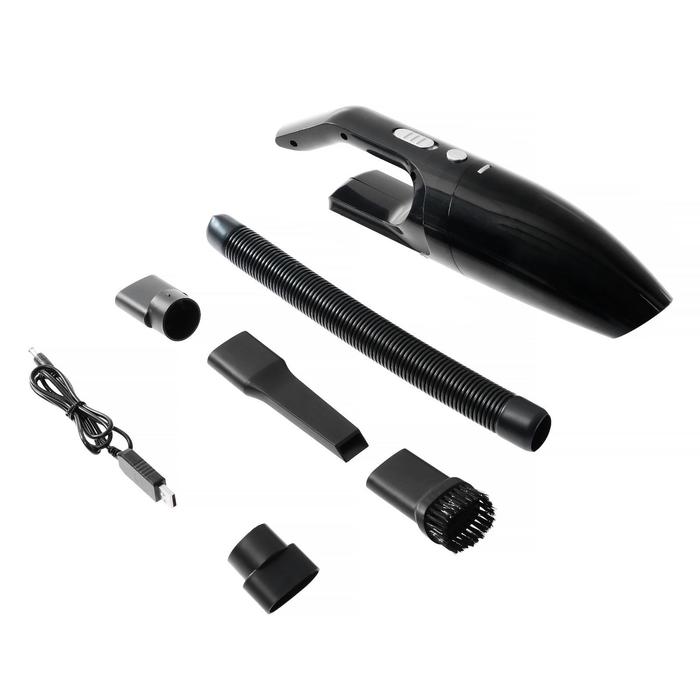 Пылесос автомобильный CARTAGE, беспроводной, 5 насадок, 120 Вт, 12 В, черный - Фото 1