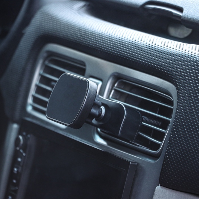 Держатель для телефона в в машину, магнитный, поворотный, чёрный - Фото 1