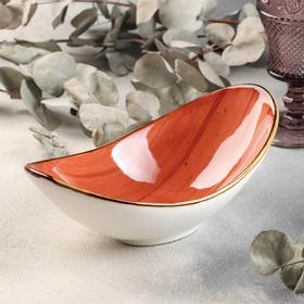 Салатник керамический «Сапфир», 25×13×8,5 см, цвет оранжевый