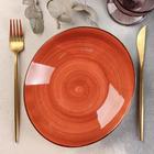 Блюдо керамическое сервировочное «Сапфир», 22×19,5×3,5 см, цвет оранжевый - фото 318487956