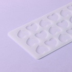 Форма для шоколада «Сердца», силикон, 18 ячеек, 21×11×0.3 см, прозрачная - Фото 2