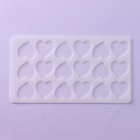 Форма для шоколада «Сердца», силикон, 18 ячеек, 21×11×0.3 см, прозрачная - Фото 3