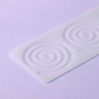 Форма для шоколада «Спираль», силикон, 3 ячейки, 24.5×9×0.3 см, прозрачная - Фото 2