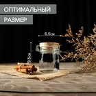 Баночка стеклянная для специй с бугельным замком «Эко», 200 мл, 9×6,5×9,5 см - Фото 3
