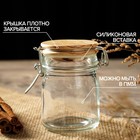 Баночка стеклянная для специй с бугельным замком «Эко», 200 мл, 9×6,5×9,5 см - Фото 4