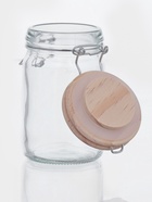 Банка для сыпучих «Эко», 250 мл, 9×6.5×12 см, с бугельным замком, бамбуковая крышка, стекло, прозрачная - Фото 3