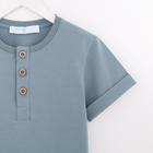 Футболка с планкой KAFTAN "Basic line" р.40 (158-164), зеленый - Фото 3