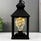 Ночник "Фонарь 3" LED от батареек 3хААА черный 10,5х10,5х21,5 см RISALUX - фото 23193346