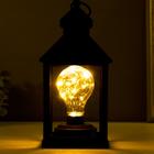 Ночник "Фонарь 3" LED от батареек 3хААА черный 10,5х10,5х21,5 см RISALUX - фото 23193347