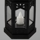 Ночник "Фонарь со свечей" LED от батареек 3хLR44 черный 6,3х5,5х11,5 см RISALUX - Фото 5