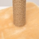 Когтеточка "Радость" на подставке, 30 х 30 х 40 см, джут, светло-коричневая - Фото 3