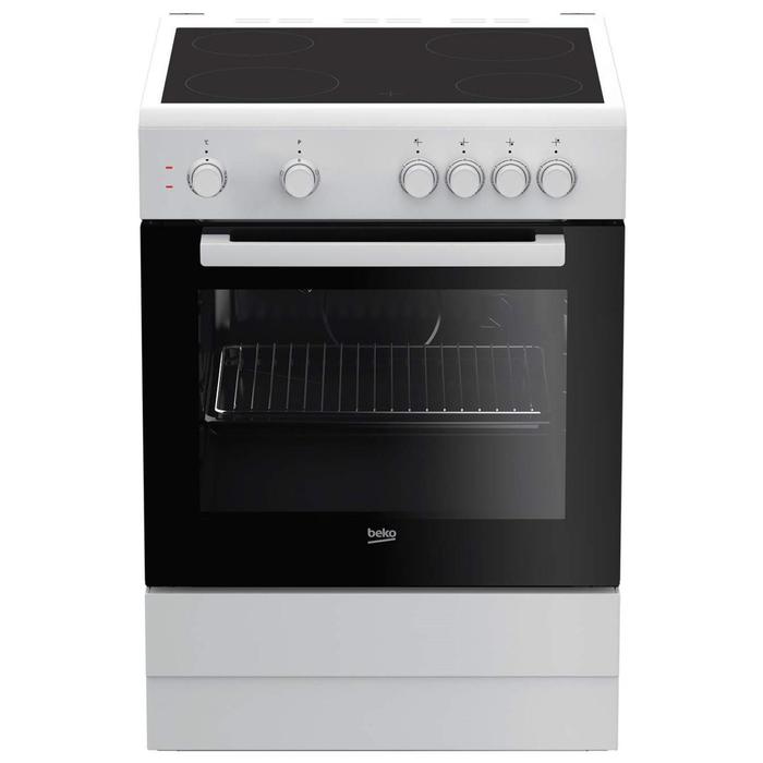 Плита Beko FFSS67000W, электрическая, 4 конфорки, 71 л, белая - Фото 1