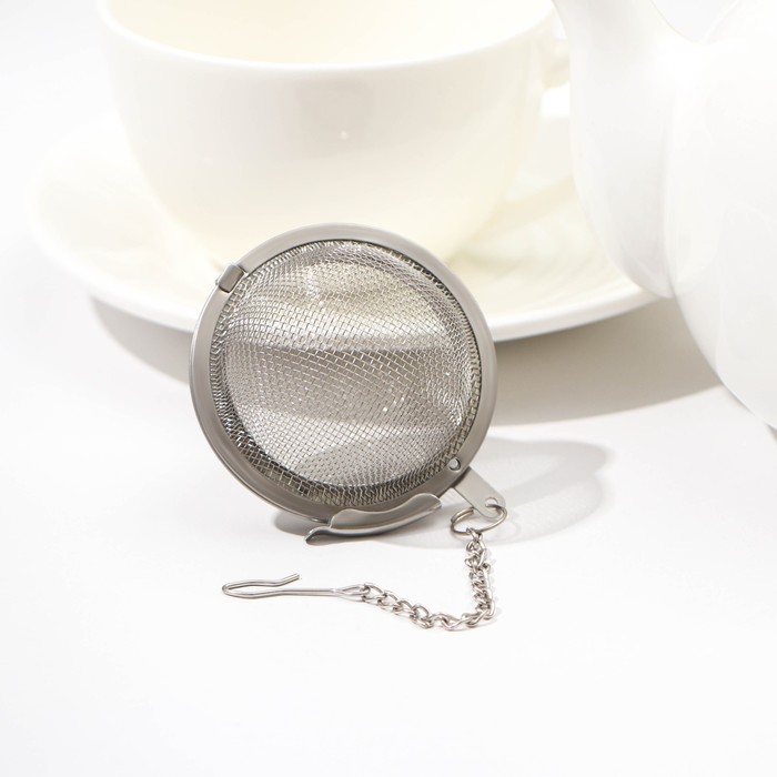 Ситечко для чая Доляна «Классика», d=5 см, нержавеющая сталь, серебристое