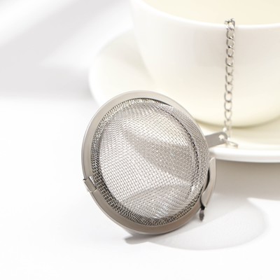 Ситечко для чая Доляна «Классика», d=5 см, нержавеющая сталь, серебристое