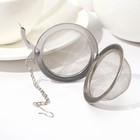 Ситечко для чая Доляна «Классика», d=5 см, нержавеющая сталь, серебристое - Фото 3