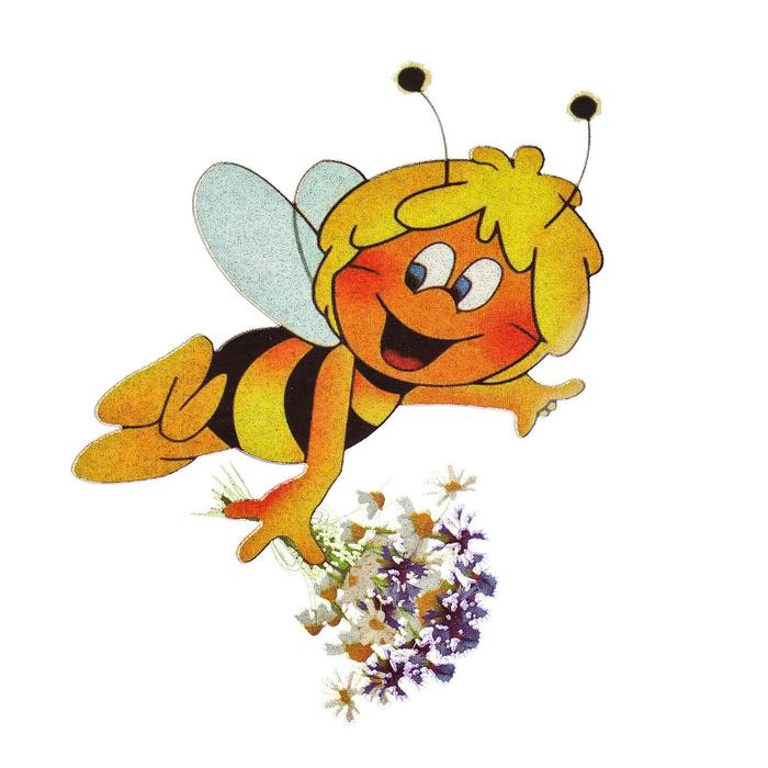 Термотрансфер «Пчела с букетом», 13,5 х 11 см, набор 10 шт. - Фото 1