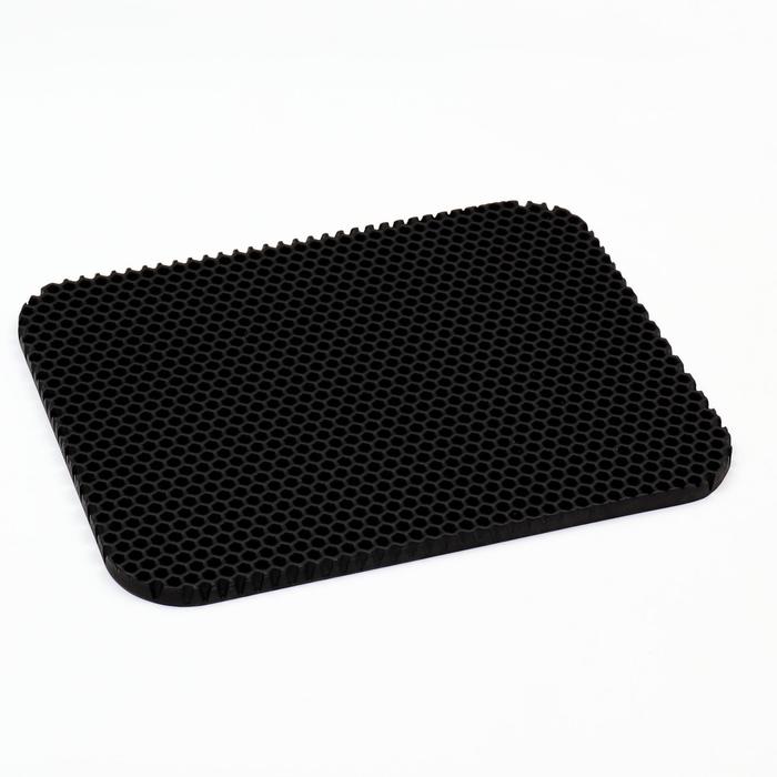 Коврик для животных EVA, ячеиистый, 27 х 34 см, черный - Фото 1